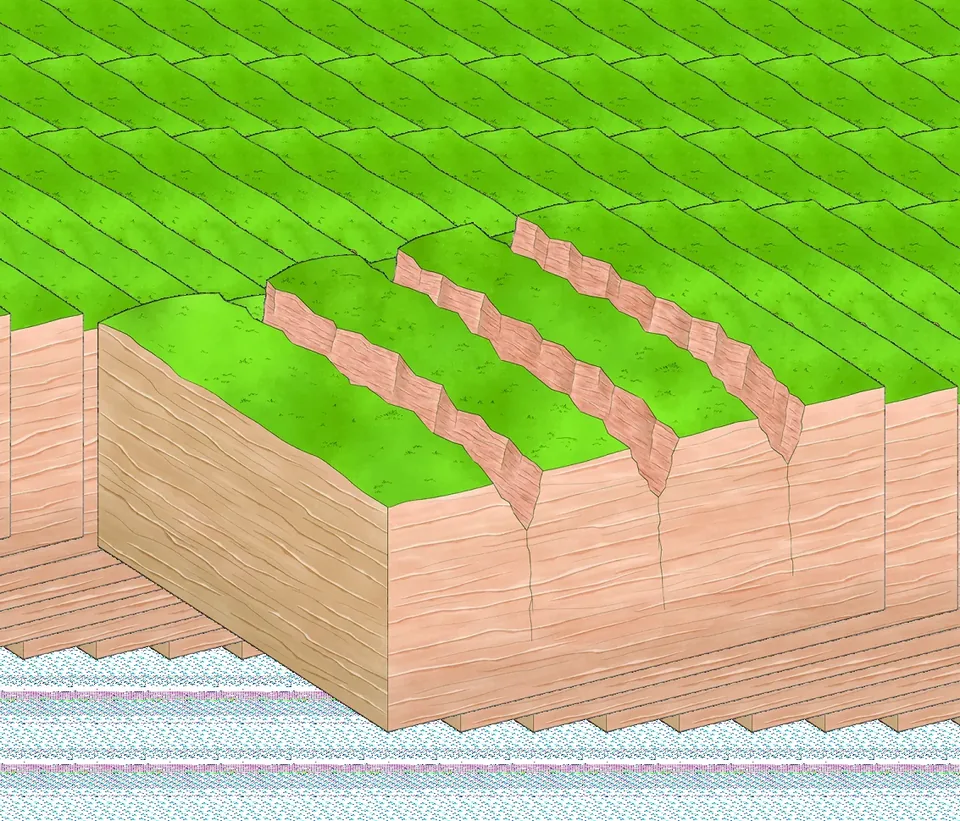Natural Great Wall and peak-wall landforms