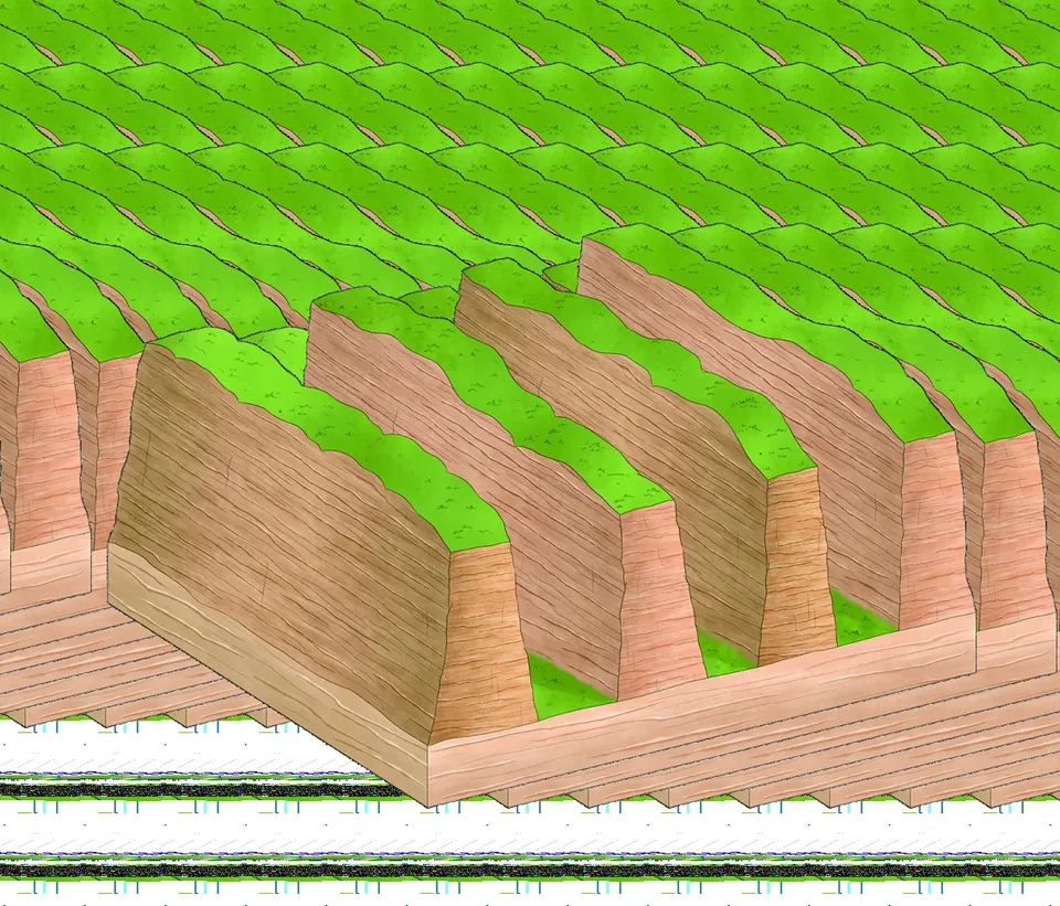 Natural Great Wall and peak-wall landforms